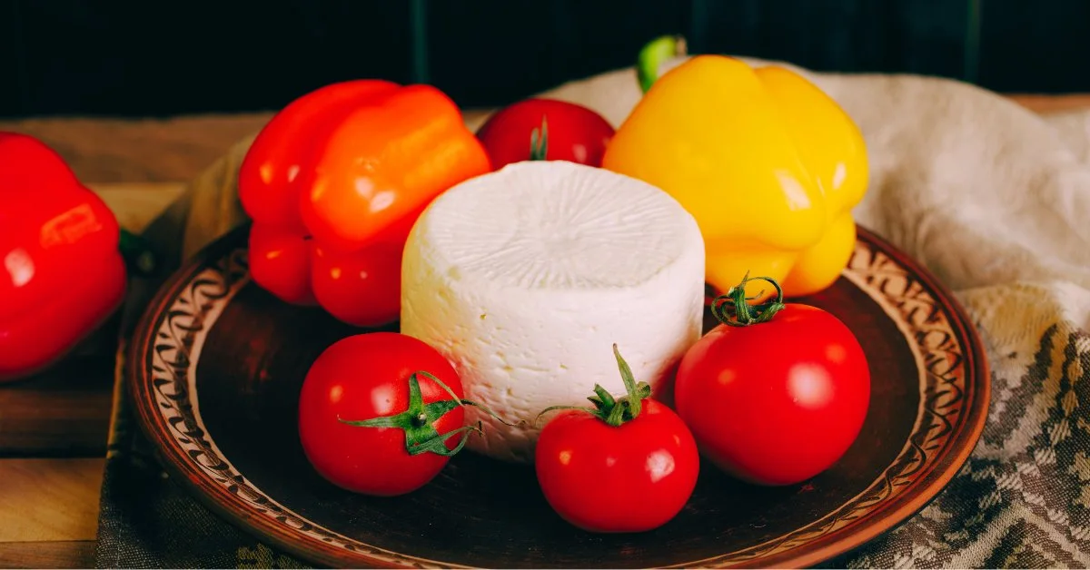 Queso fresco con verduras Queso fresco con verduras