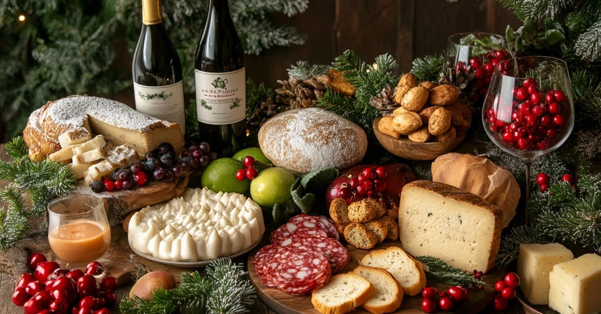 tabla de queso navideña